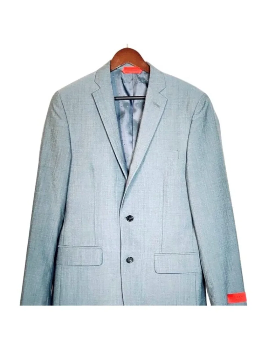 Alfani Slim Fit Blue Gray Wool Blend Mens Suit Jacket 36R Tailored  Macys Exclus